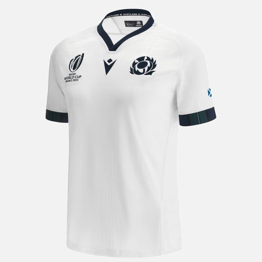 Tenues De Match Officielles Macron Ecosse Rugby | Maillot De Match Exterieur Replique Adulte Rugby World Cup 2023 Ecosse Rugby