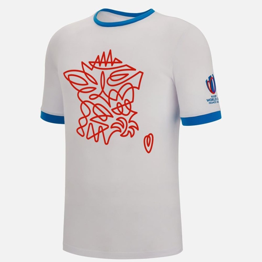 Tenues De Match Officielles Macron Rugby World Cup France 2023 | T-Shirt En Coton Adulte Rugby World Cup 2023