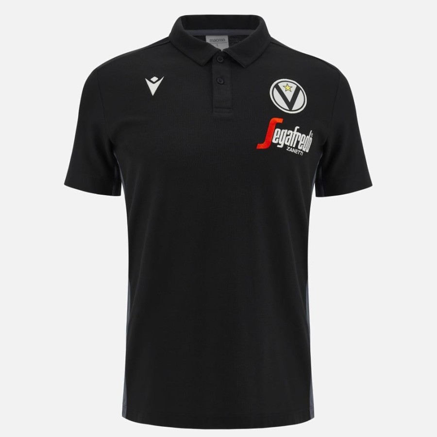 Tenues De Match Officielles Macron Virtus Segafredo Bologna | Polo Officiel En Polycotton Adulte Virtus Segafredo Bologna 2023/24