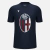 Tenues De Match Officielles Macron Bologna Fc 1909 | T-Shirt Navy Ligne Supporter Adulte Bologna Fc 1909 2022/23