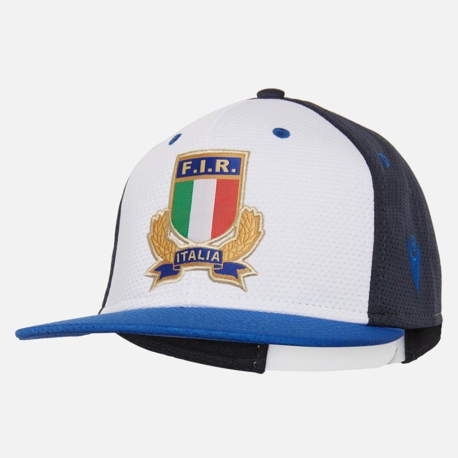 Tenues De Match Officielles Macron Federation Italienne De Rugby | Casquette Avec Visiere Plate De La Fir 2020/21 | Vetements De Sport Techniques Macron