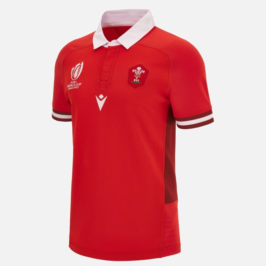 Tenues De Match Officielles Macron Rugby Du Pays De Galles | Maillot De Match Domicile Adulte Rugby World Cup 2023 Galles Rugby