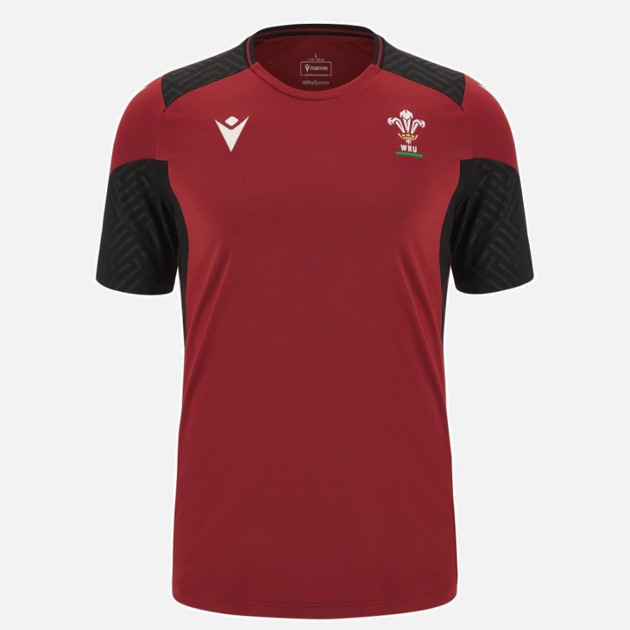 Tenues De Match Officielles Macron Rugby Du Pays De Galles | T-Shirt Entrainement Adulte Galles Rugby 2023/24