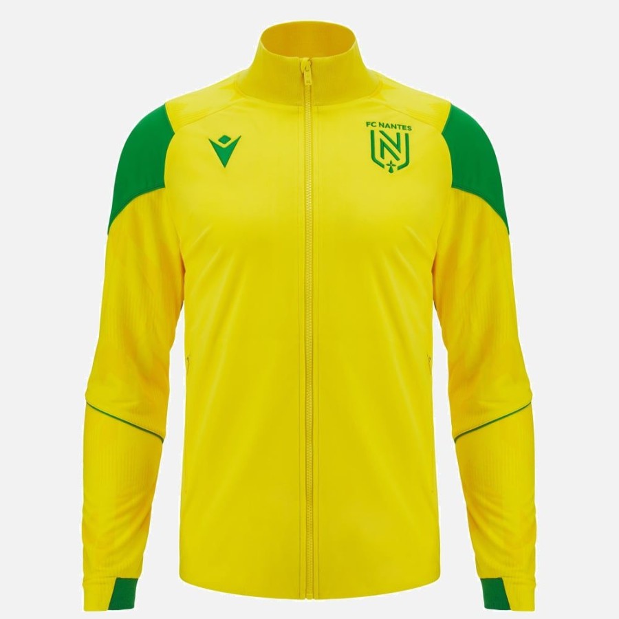 Tenues De Match Officielles Macron Fc Nantes | Veste Anthem Adulte Fc Nantes 2023/24