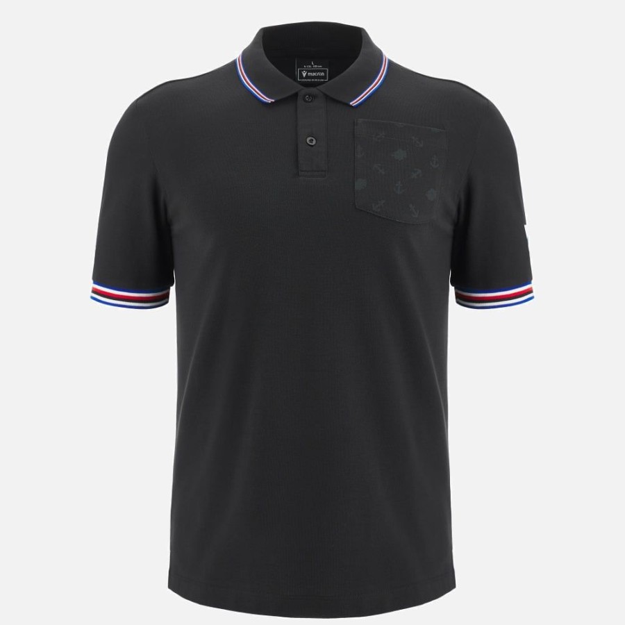 Tenues De Match Officielles Macron Uc Sampdoria | Polo De Voyage Adulte Uc Sampdoria 2023/24