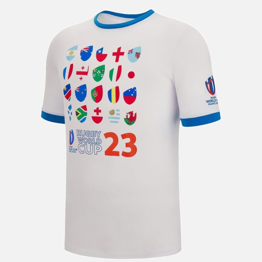 Tenues De Match Officielles Macron Rugby World Cup France 2023 | T-Shirt En Coton Adulte Rugby World Cup 2023