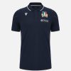 Tenues De Match Officielles Macron Federation Italienne De Rugby | Polo Player De Voyage Adulte Italia Rugby 2023/24