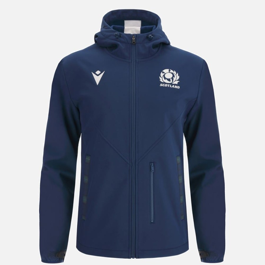 Tenues De Match Officielles Macron Ecosse Rugby | Veste Softshell Adulte Ecosse Rugby 2023/24