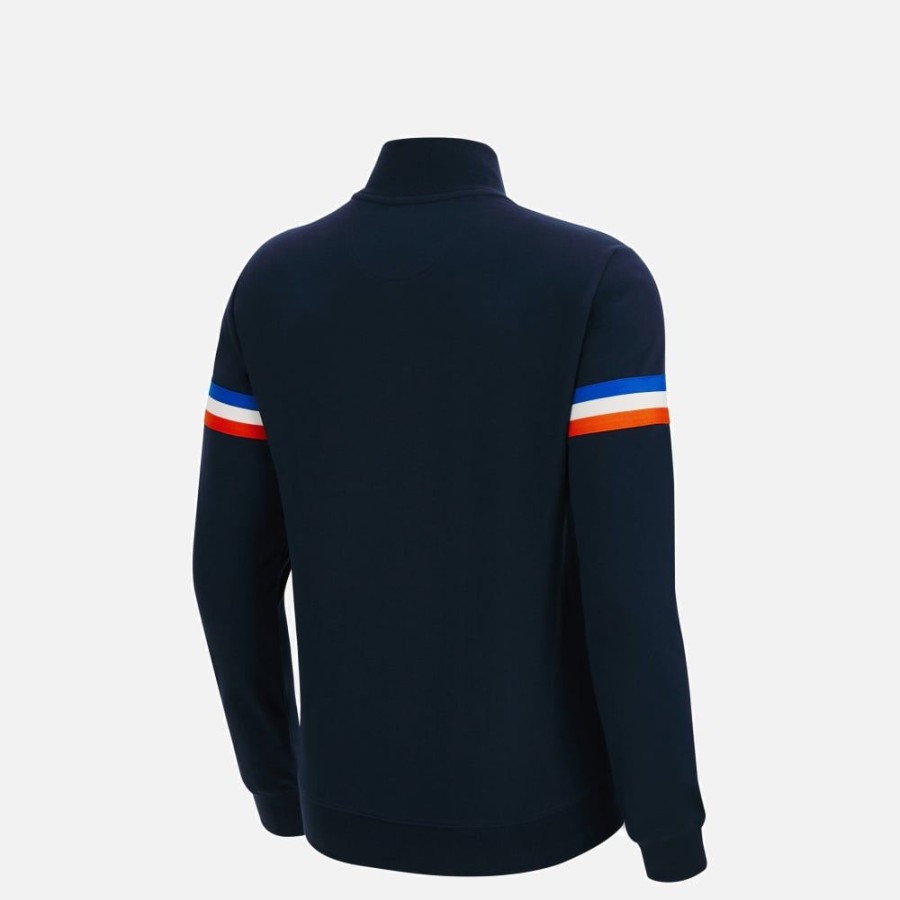 Tenues De Match Officielles Macron Rugby World Cup France 2023 | Sweat En Coton Avec Fermeture Eclair Integrale Enfant Rugby World Cup 2023