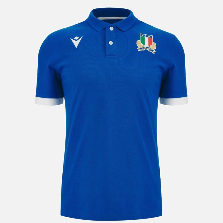 Tenues De Match Officielles Macron Federation Italienne De Rugby | Maillot De Match Domicile Replique En Coton Adulte Italia Rugby 2023/24