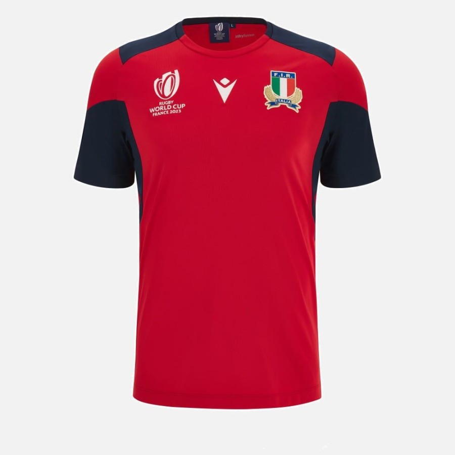 Tenues De Match Officielles Macron Federation Italienne De Rugby | T-Shirt Entrainement Adulte Rugby World Cup 2023 Italia Rugby