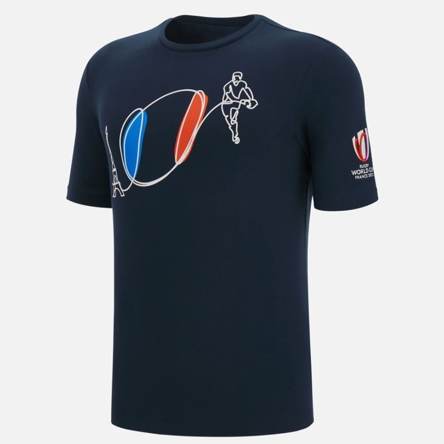 Tenues De Match Officielles Macron Rugby World Cup France 2023 | T-Shirt En Coton Adulte Rugby World Cup 2023