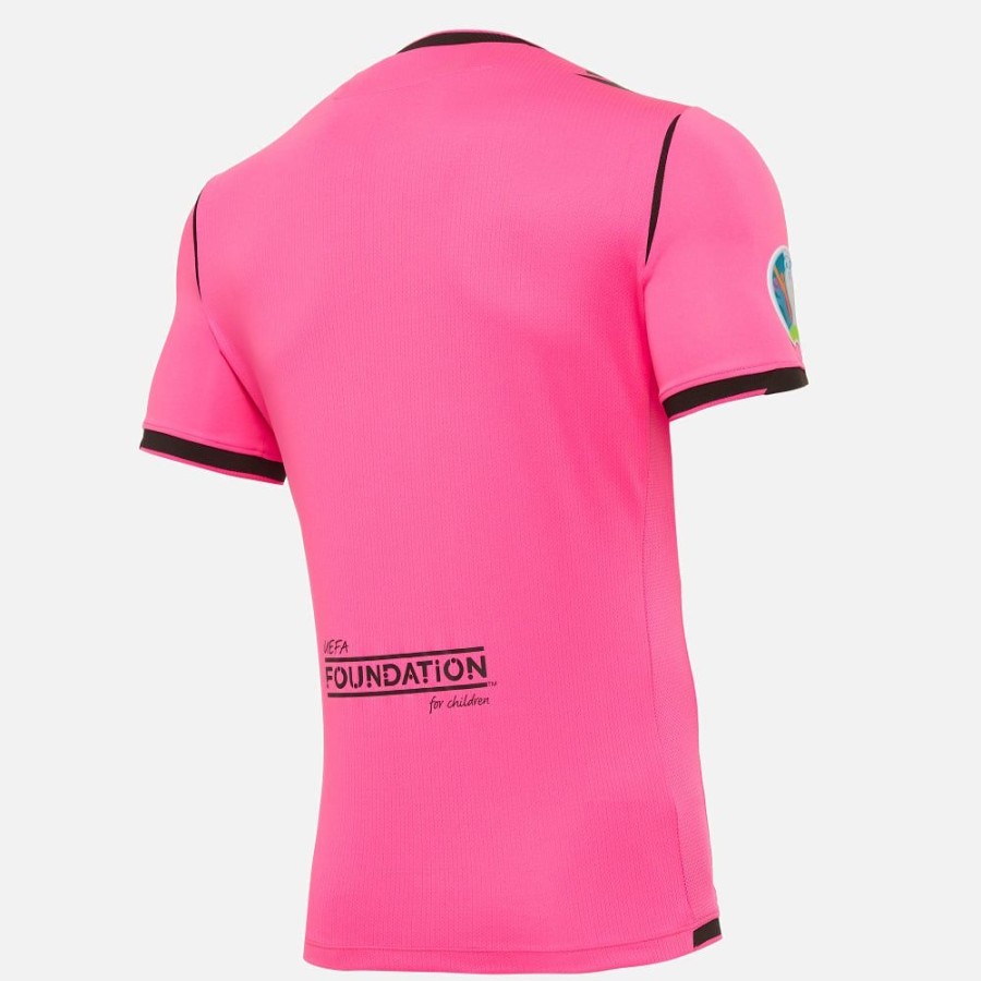 Tenues De Match Officielles Macron Arbitres Uefa | Maillot Arbitre Neon Rose Uefa Euro 2020 | Vetements De Sport Techniques Macron