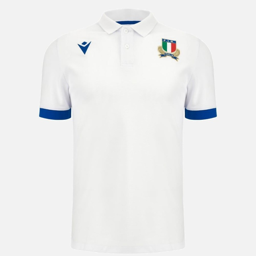 Tenues De Match Officielles Macron Federation Italienne De Rugby | Maillot De Match Exterieur Replique En Coton Adulte Italia Rugby 2023/24