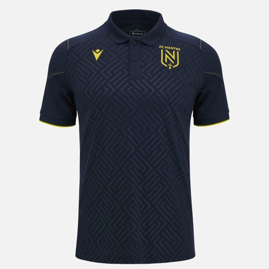 Tenues De Match Officielles Macron Fc Nantes | Polo Player De Voyage Adulte Fc Nantes 2023/24