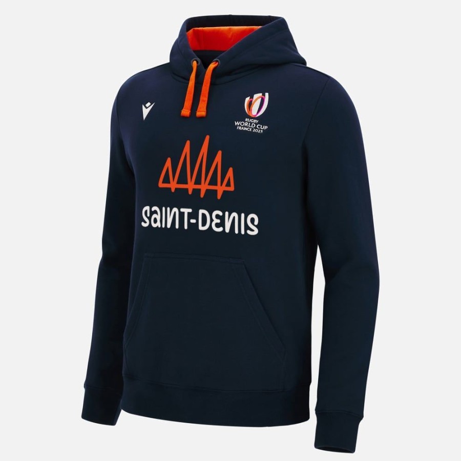 Tenues De Match Officielles Macron Rugby World Cup France 2023 | Sweat A Capuche En Coton Adulte Rugby World Cup 2023