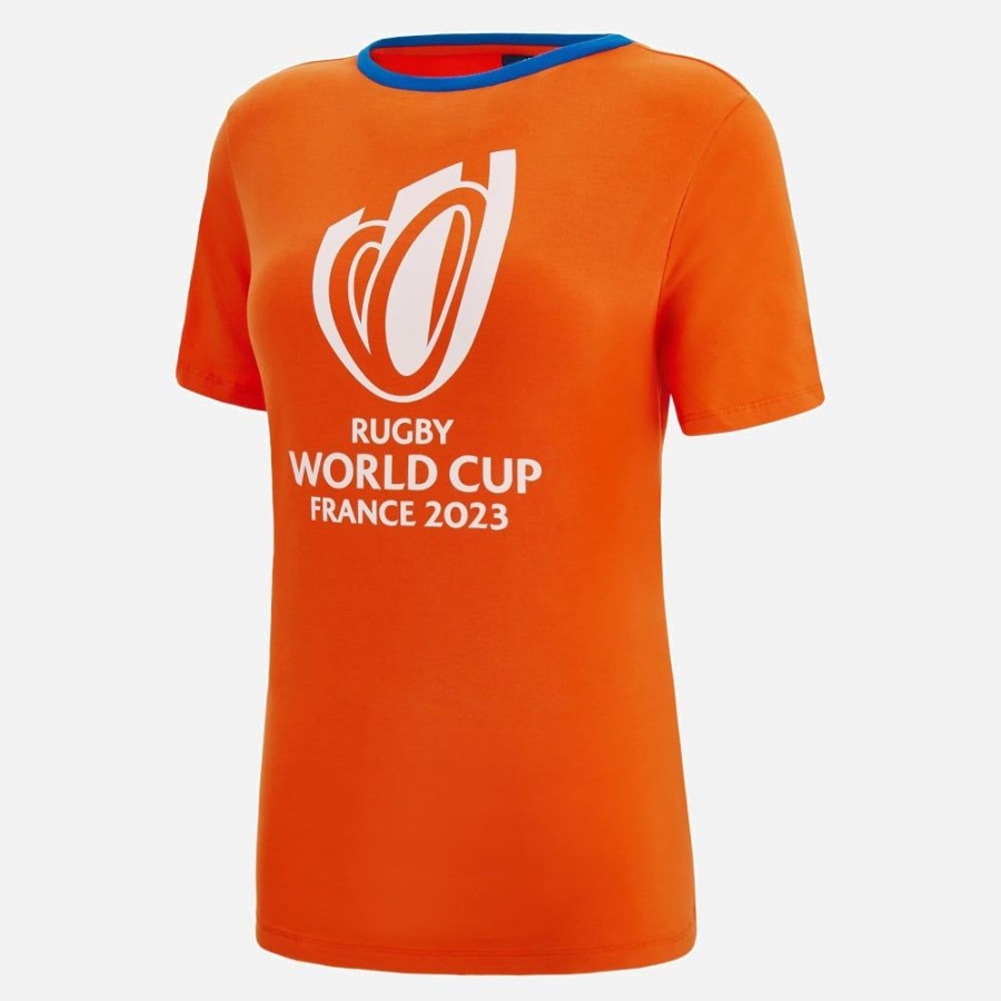 Tenues De Match Officielles Macron Rugby World Cup France 2023 | T-Shirt En Coton Femme Rugby World Cup 2023