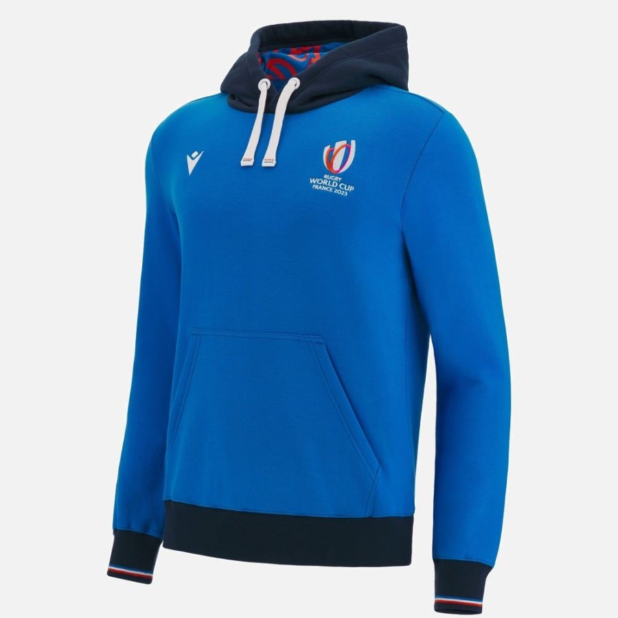 Tenues De Match Officielles Macron Rugby World Cup France 2023 | Sweat A Capuche En Coton Adulte Rugby World Cup 2023