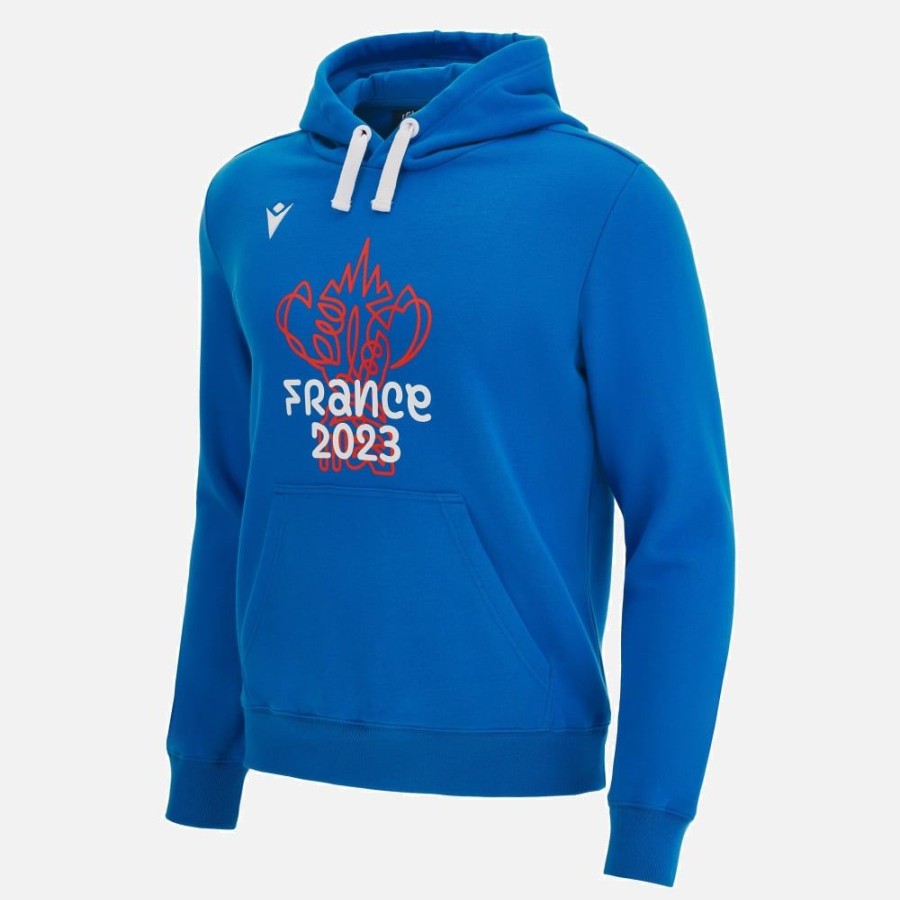 Tenues De Match Officielles Macron Rugby World Cup France 2023 | Sweat A Capuche En Coton Adulte Rugby World Cup 2023