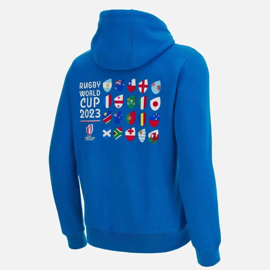 Tenues De Match Officielles Macron Rugby World Cup France 2023 | Sweat A Capuche En Coton Adulte Rugby World Cup 2023