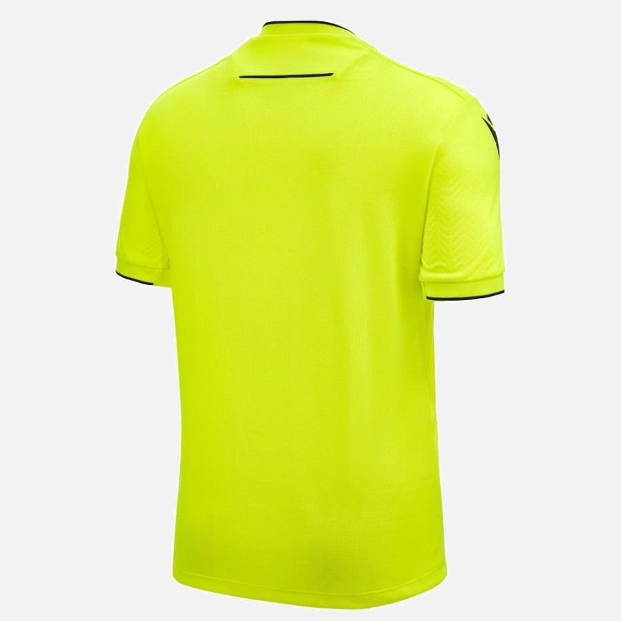 Tenues De Match Officielles Macron Arbitres Uefa | Maillot Arbitre Neon Jaune Uefa 2023/25