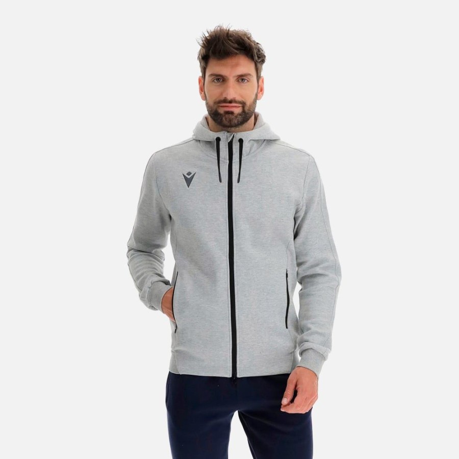 Freetime Macron Sweat&Shirts | Sweatshirt Avec Fermeture Eclair A Capuche En Coton Zither | Vetements De Sport Techniques Macron