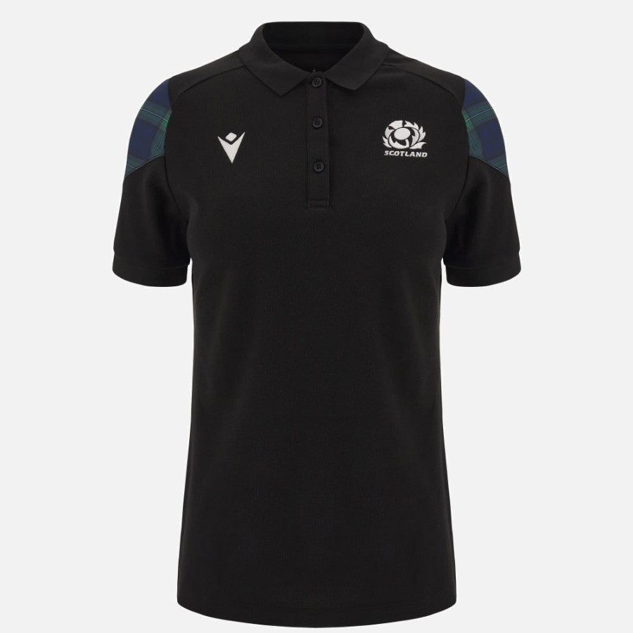 Tenues De Match Officielles Macron Ecosse Rugby | Polo De Voyage Pour Femme Ecosse Rugby 2023/24