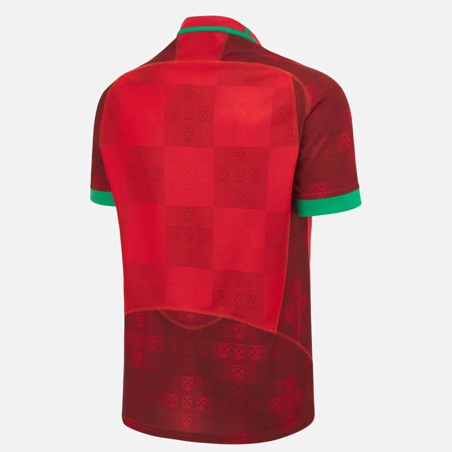 Tenues De Match Officielles Macron Equipe Du Portugal De Rugby | Maillot De Match Domicile Replique Adulte Rugby World Cup 2023 Equipe Du Portugal De Rugby