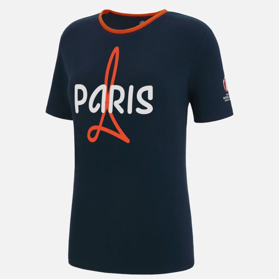 Tenues De Match Officielles Macron Rugby World Cup France 2023 | T-Shirt En Coton Femme Rugby World Cup 2023