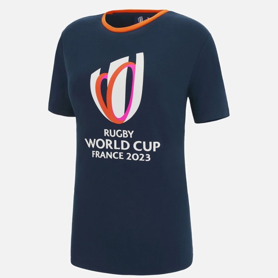 Tenues De Match Officielles Macron Rugby World Cup France 2023 | T-Shirt En Coton Femme Rugby World Cup 2023