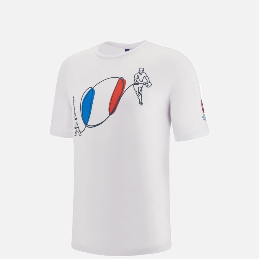 Tenues De Match Officielles Macron Rugby World Cup France 2023 | T-Shirt En Coton Enfant Rugby World Cup 2023