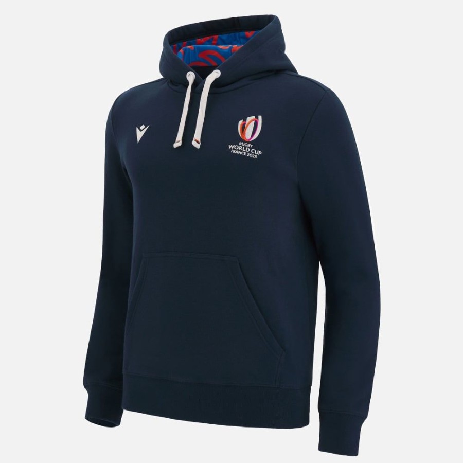 Tenues De Match Officielles Macron Rugby World Cup France 2023 | Sweat A Capuche En Coton Adulte Rugby World Cup 2023