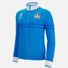 Tenues De Match Officielles Macron Federation Italienne De Rugby | Sweat En Coton Avec Fermeture Eclair Integrale Adulte Rugby World Cup 2023 Italia Rugby