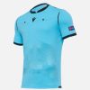 Tenues De Match Officielles Macron Arbitres Uefa | Maillot Arbitre Neon Blue Uefa Euro 2020 | Vetements De Sport Techniques Macron