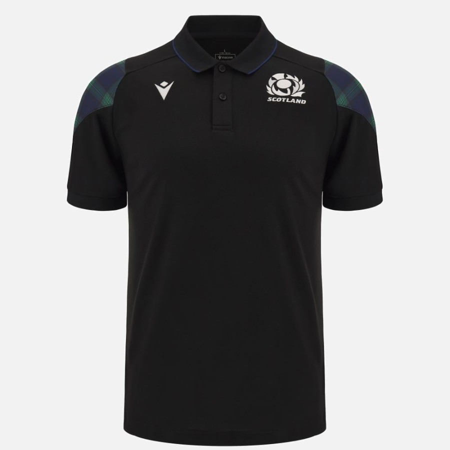 Tenues De Match Officielles Macron Ecosse Rugby | Polo De Voyage Adulte Ecosse Rugby 2023/24