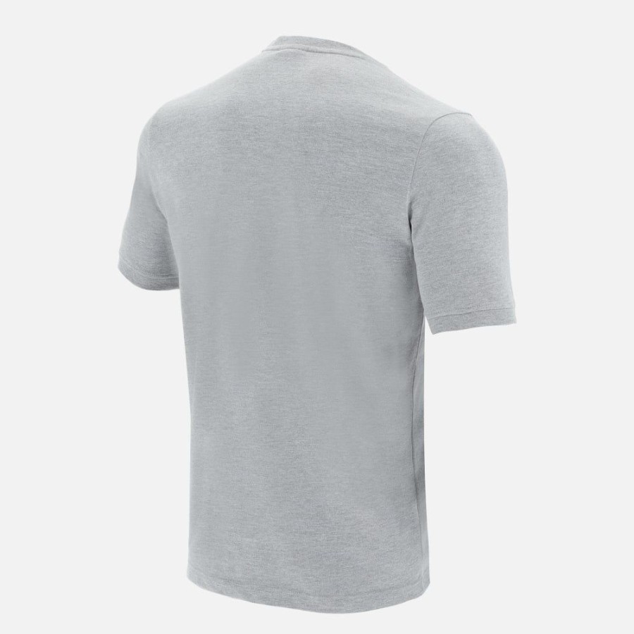 Tenues De Match Officielles Macron Rugby Du Pays De Galles | T-Shirt Gris Effet Melange Ligne Supporter Du Pays De Galles Rugby 2020/21 | Vetements De Sport Techniques Macron