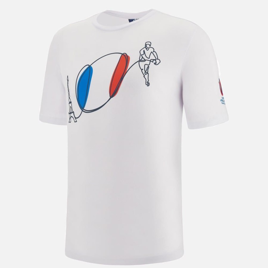 Tenues De Match Officielles Macron Rugby World Cup France 2023 | T-Shirt En Coton Adulte Rugby World Cup 2023