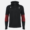 Tenues De Match Officielles Macron Rugby Du Pays De Galles | Sweatshirt A Capuche Avec Fermeture Eclair Integrale Athleisure Adulte Galles Rugby 2023/24