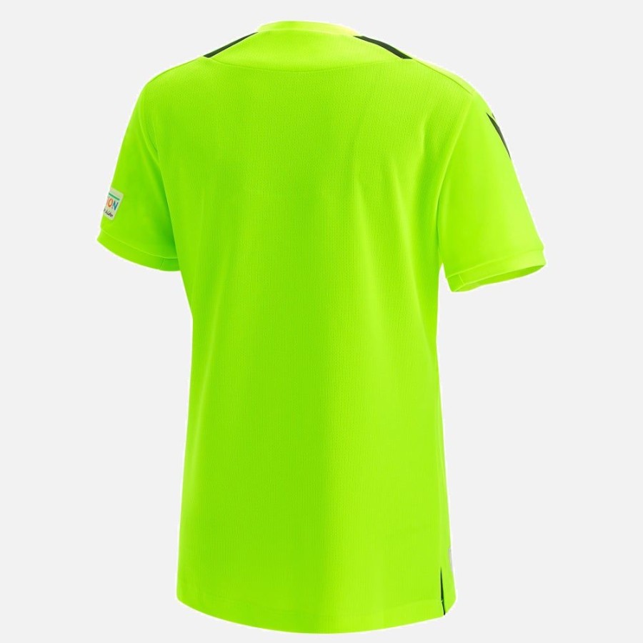 Tenues De Match Officielles Macron Arbitres Uefa | Maillot Arbitre Femme Neon Jaune Uefa 2021 | Vetements De Sport Techniques Macron