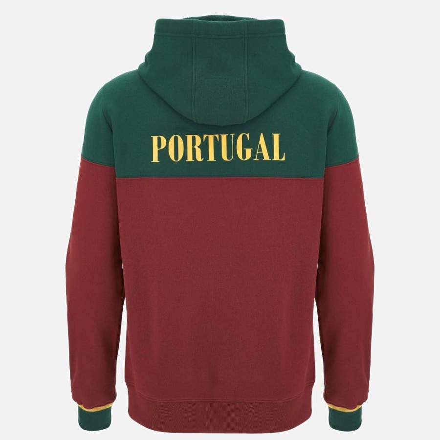 Tenues De Match Officielles Macron Equipe Du Portugal De Rugby | Sweatshirt A Capuche Ligne Supporter Adulte Rugby World Cup 2023 Equipe Du Portugal De Rugby