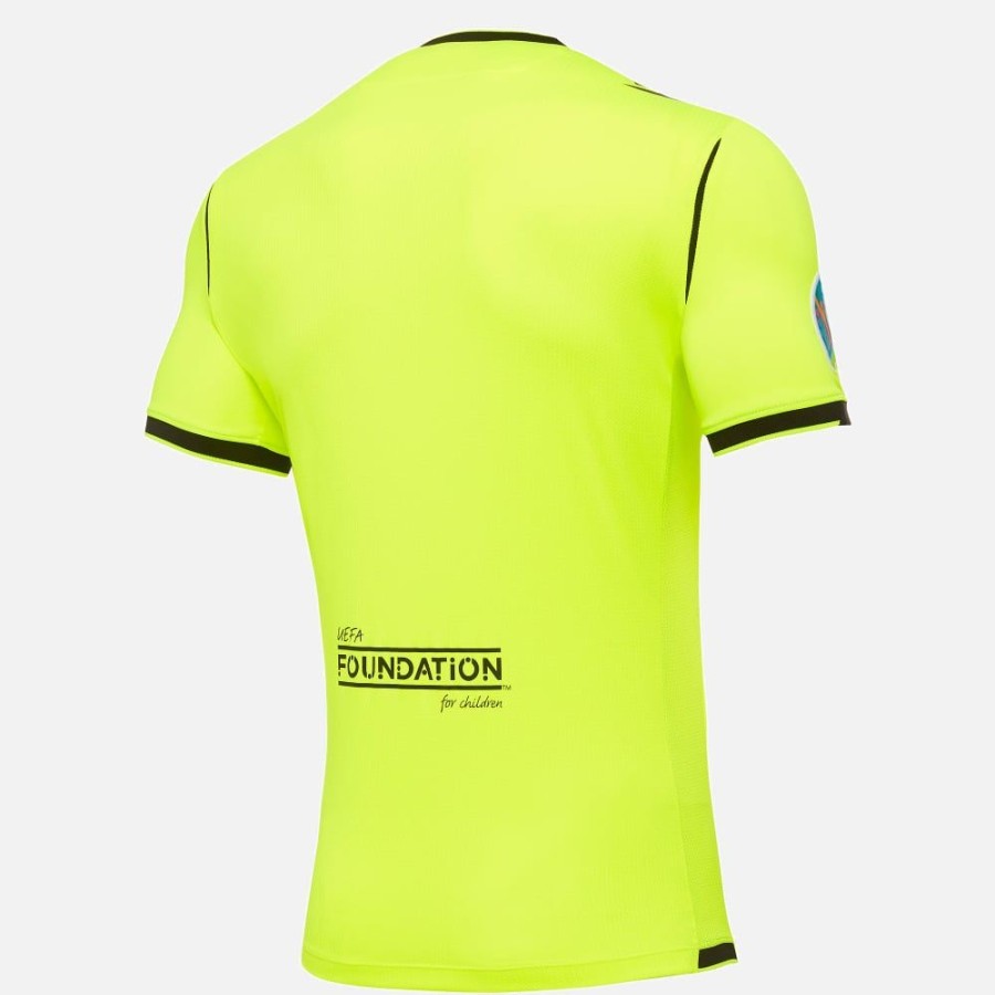 Tenues De Match Officielles Macron Arbitres Uefa | Maillot Arbitre Neon Jaune Uefa Euro 2020 | Vetements De Sport Techniques Macron