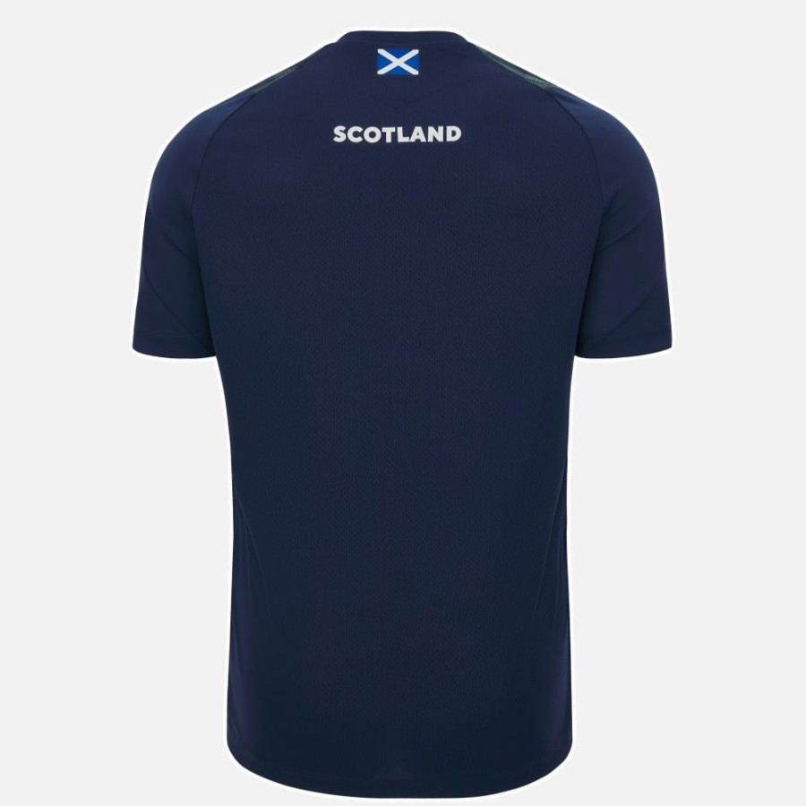 Tenues De Match Officielles Macron Ecosse Rugby | T-Shirt Entrainement Adulte Ecosse Rugby 2023/24