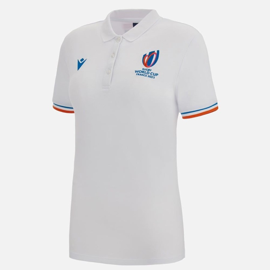 Tenues De Match Officielles Macron Rugby World Cup France 2023 | Polo Pique En Coton Pour Femme Rugby World Cup 2023