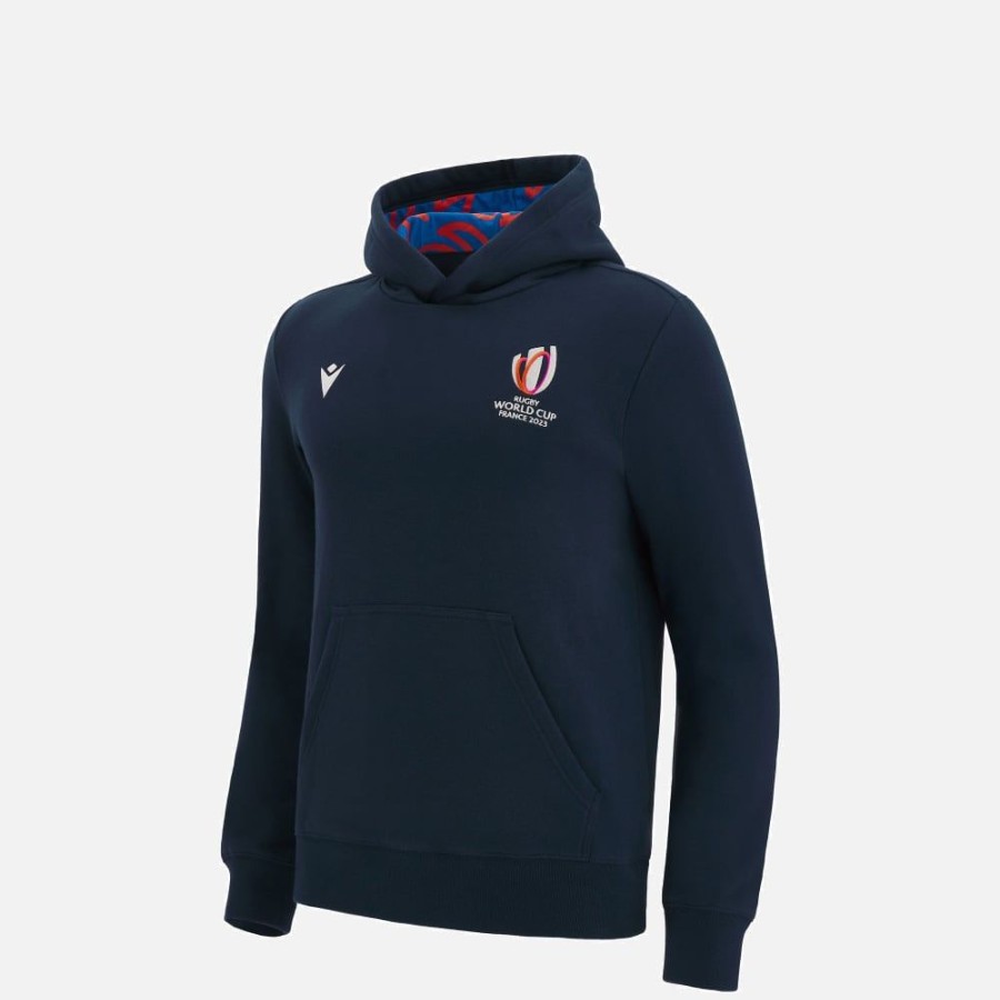 Tenues De Match Officielles Macron Rugby World Cup France 2023 | Sweat A Capuche En Coton Enfant Rugby World Cup 2023