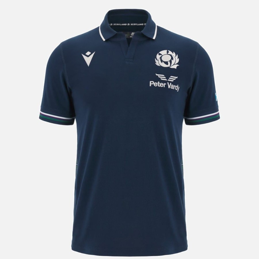 Tenues De Match Officielles Macron Ecosse Rugby | Maillot De Match Domicile Replique En Coton Adulte Ecosse Rugby 2023/24