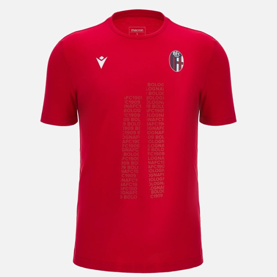 Tenues De Match Officielles Macron Bologna Fc 1909 | T-Shirt Rouge Ligne Supporter Adulte Bologna Fc 1909 2022/23