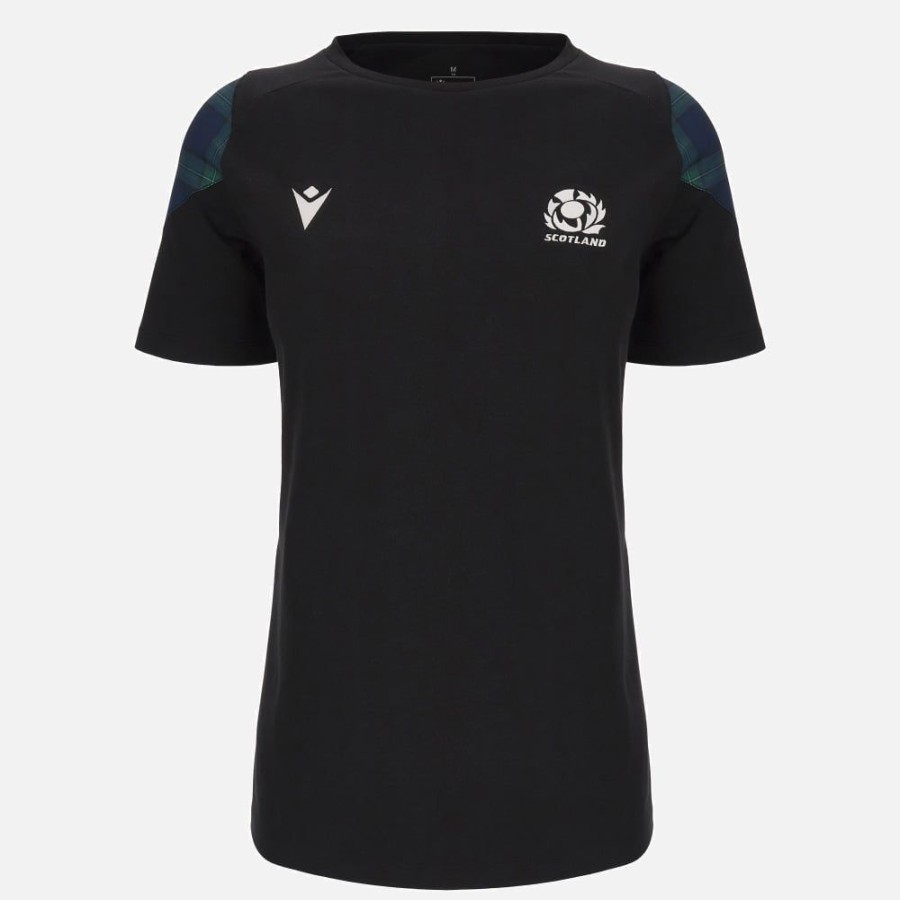 Tenues De Match Officielles Macron Ecosse Rugby | T-Shirt De Voyage Pour Femme Ecosse Rugby 2023/24