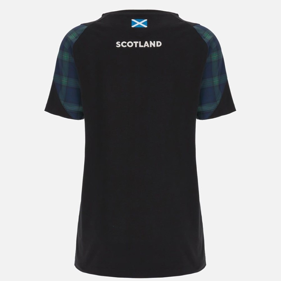 Tenues De Match Officielles Macron Ecosse Rugby | T-Shirt De Voyage Pour Femme Ecosse Rugby 2023/24