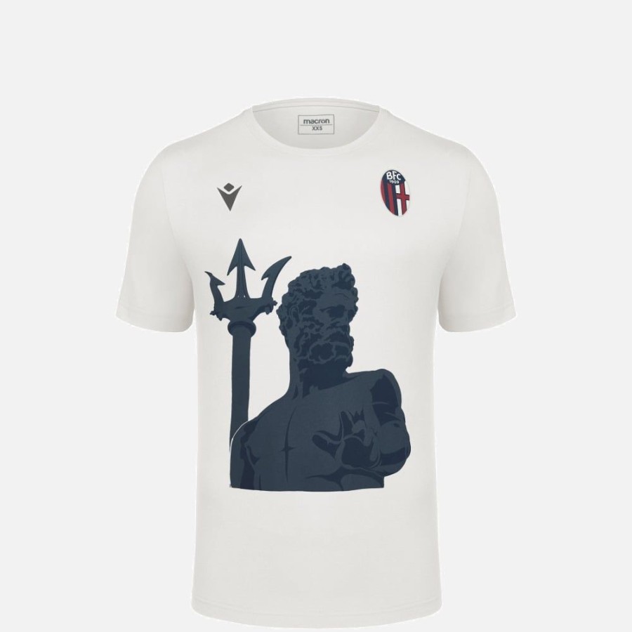 Tenues De Match Officielles Macron Bologna Fc 1909 | T-Shirt Blanc Ligne Supporter Enfant Bologna Fc 1909 2022/23