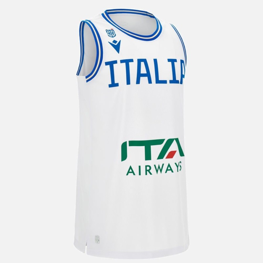 Tenues De Match Officielles Macron Italbasket | Debardeur En Deplacement Adulte Italbasket Coupe Du Monde 2023